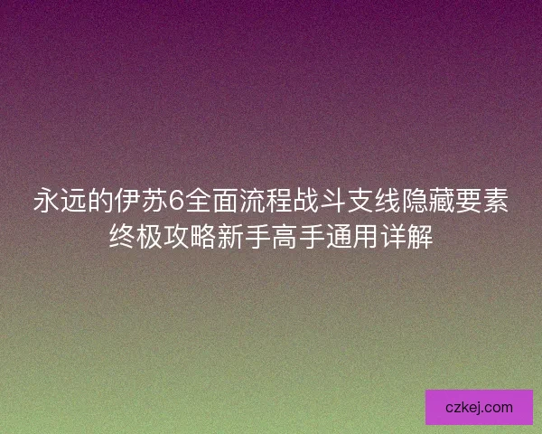 永远的伊苏6全面流程战斗支线隐藏要素终极攻略新手高手通用详解