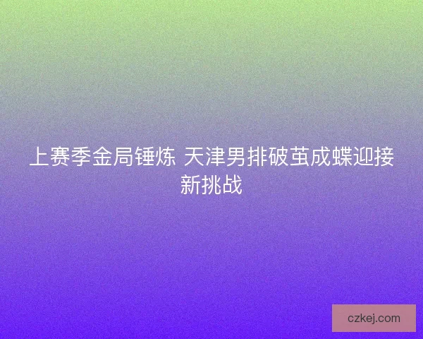 上赛季金局锤炼 天津男排破茧成蝶迎接新挑战
